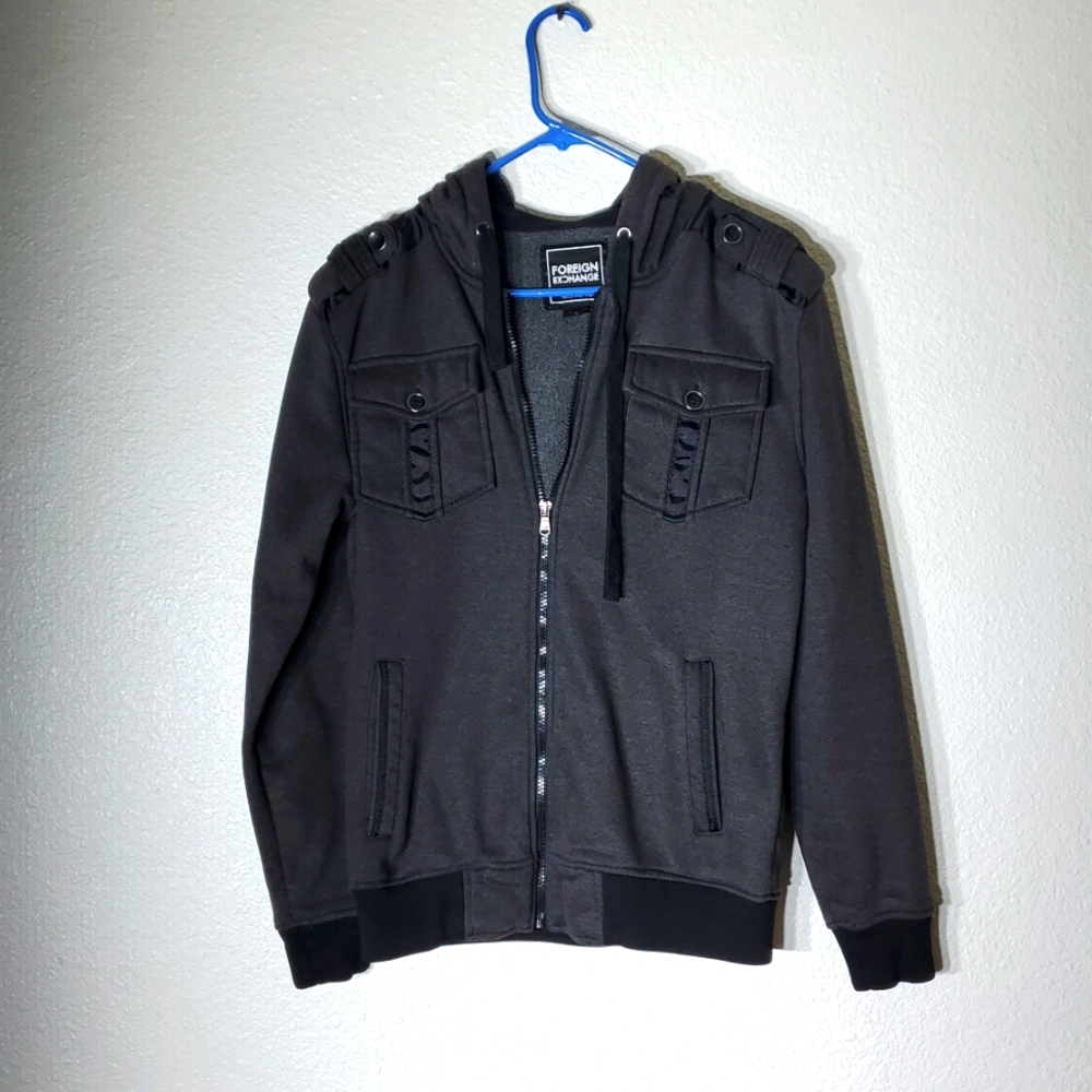 Foreign Exchange Men's Retro Grey/Black Jacket